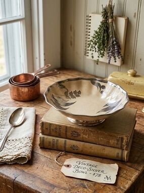 Vintage Sandland Ware Lancaster & Sandland Silver Overlay Bowl - Made in England